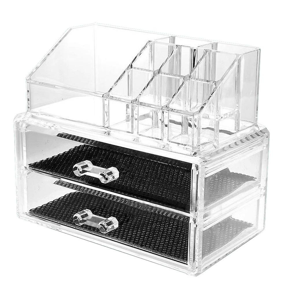 Foto 2 pulgar | Organizador De Maquillaje Cosmético Huoguo  Acrílico Transparente  2 Capas - Venta Internacional.