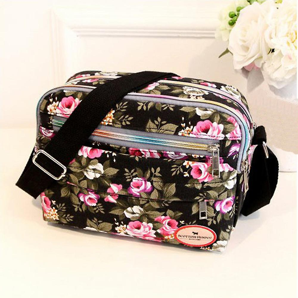Foto 2 | Bolso Bandolera Huoguo Fashion Women De Lona Negro - Venta Internacional.