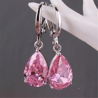 Foto 3 | Pendientes Huoguo Fashion Con Forma De Gota De Agua Con Forma De Diamante Colorido - Venta Internacional.