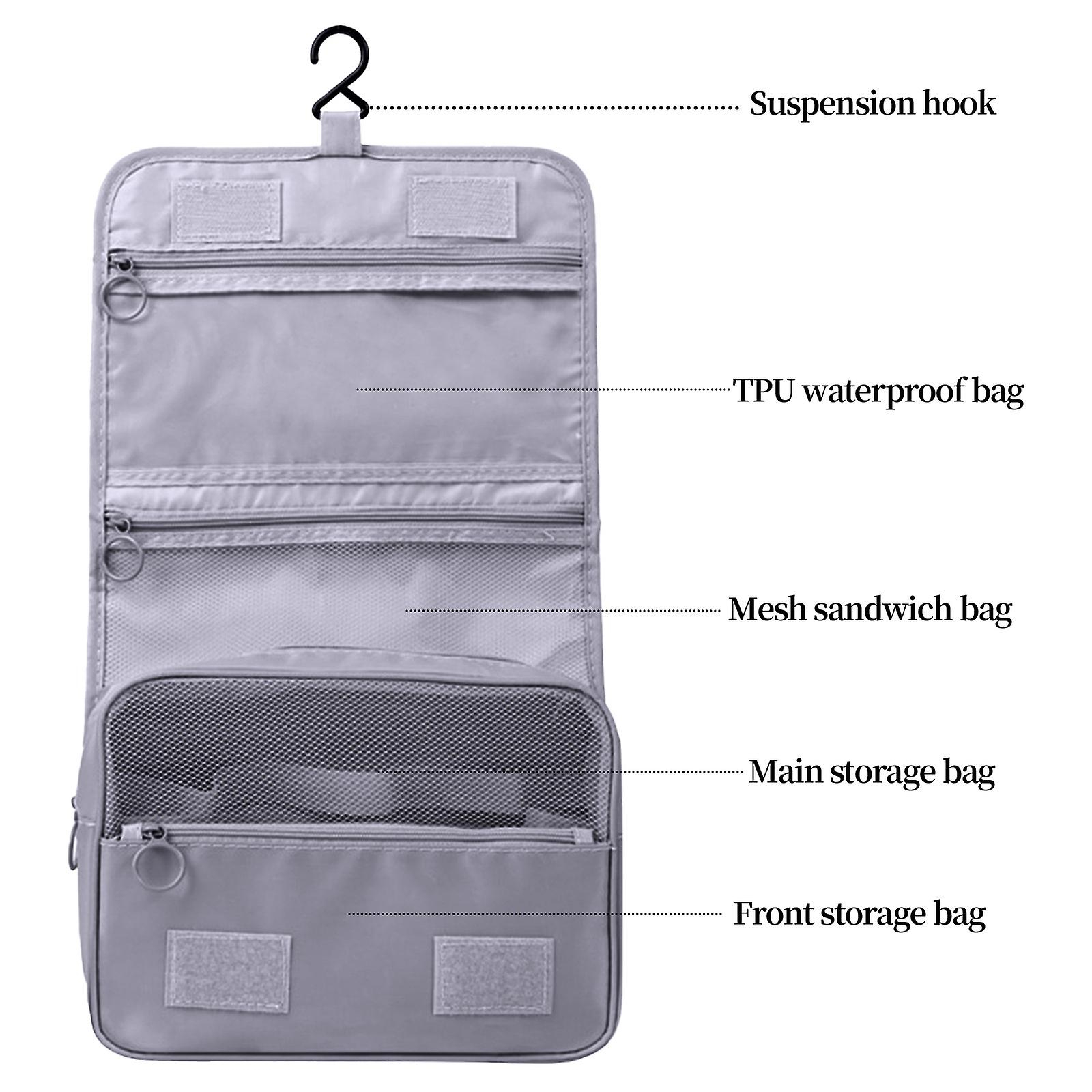 Foto 5 pulgar | Neceser Colgante Huoguo  Organizador De Cosméticos Grande  Gris - Venta Internacional.