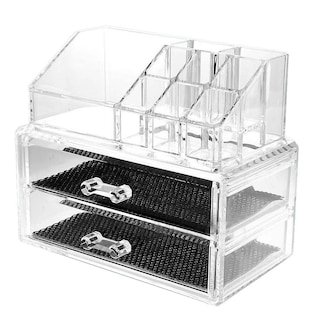Foto 1 | Organizador De Maquillaje Cosmético Huoguo Acrílico Transparente 2 Capas - Venta Internacional.
