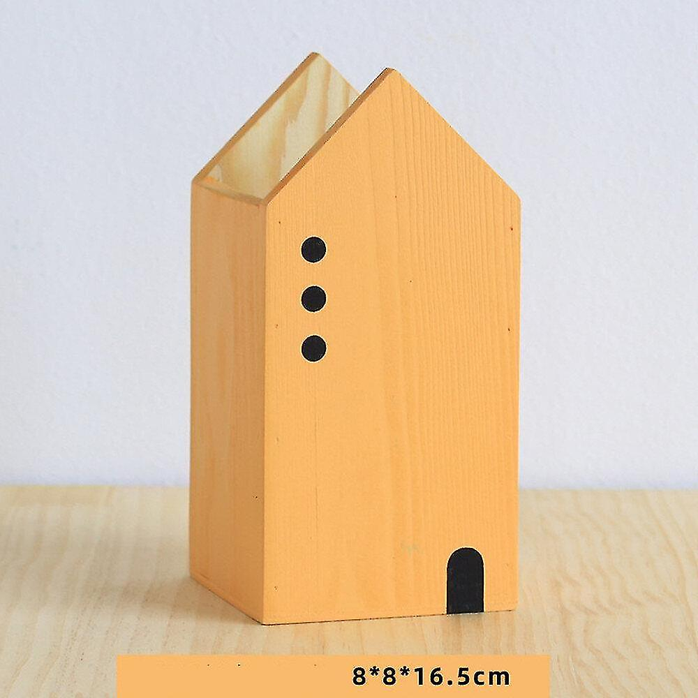 Foto 4 pulgar | Tarjetero Creative Color House Shape Wood - Venta Internacional.