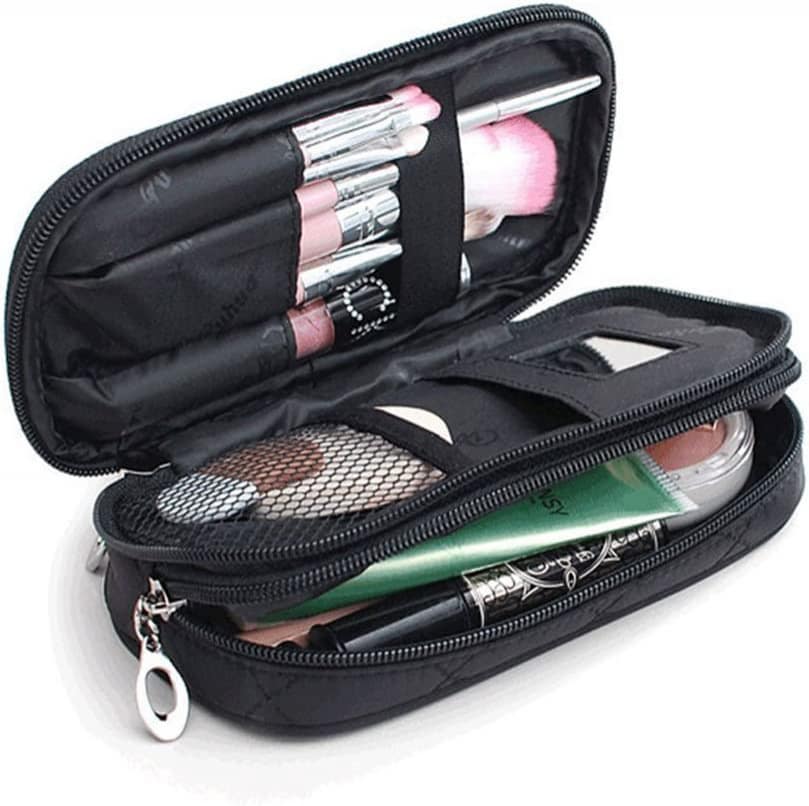 Bolsa De Maquillaje Huoguo Mmmsy Con Espejo  Organizador De Cosméticos De 2 Capas - Venta Internacional. $339