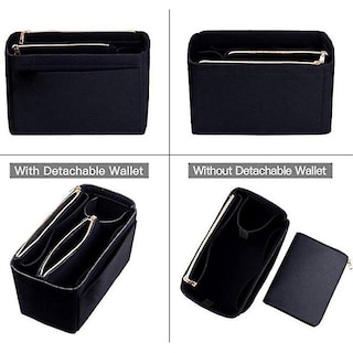 Foto 3 | Organizador De Bolsas De Aseo Cosméticas Con Inserto De Tela De Fieltro Negro - Venta Internacional.