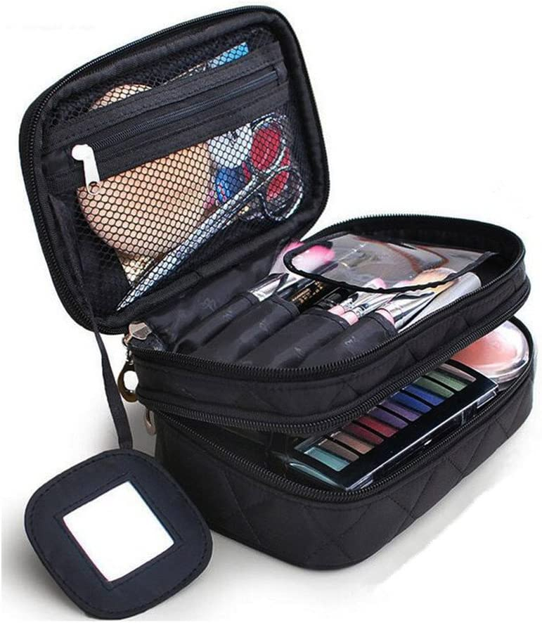 Foto 1 | Bolsa De Maquillaje Huoguo De Doble Capa Con Espejo  20 X 12 X 8 Cm  Nailon - Venta Internacional.