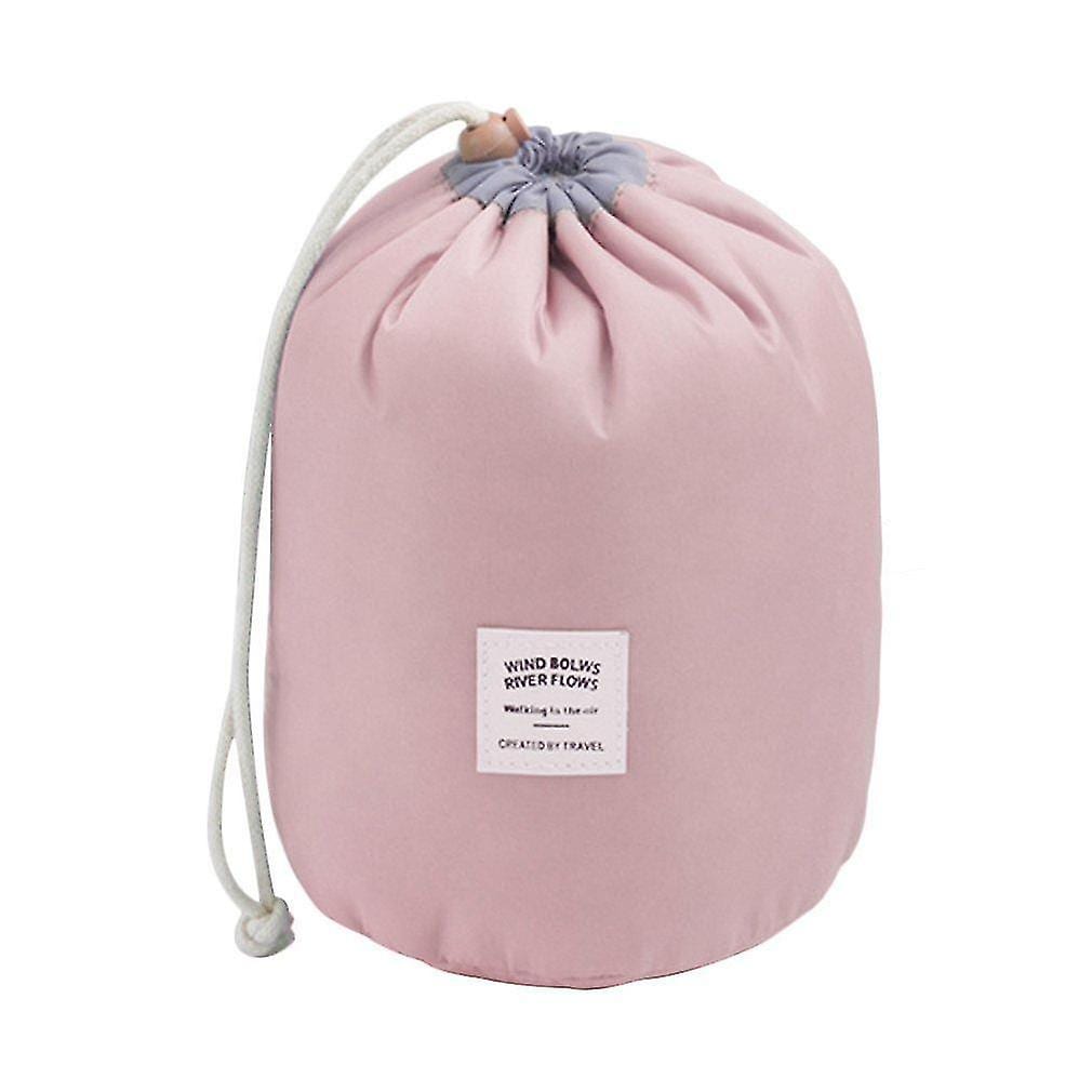 Bolsa Cosmética De Viaje Huoguo Cilíndrica De Gran Capacidad Rosa - Venta Internacional. $509