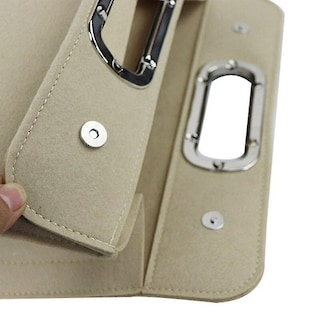 Foto 3 | Bolsas Organizadoras Para Cosméticos Y Artículos De Tocador Tela De Fieltro Color Beige - Venta Internacional.