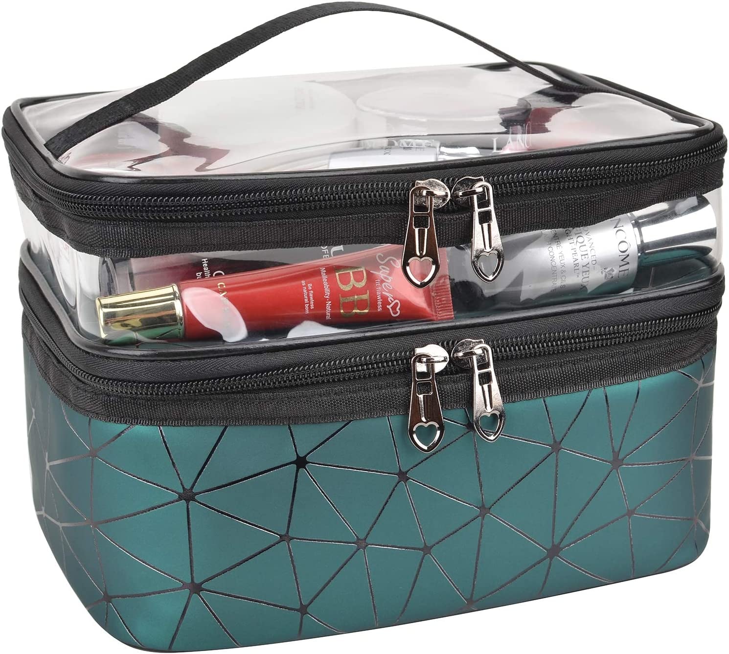 Bolsa De Maquillaje Huoguo Estuche De Tocador De Viaje De Doble Capa Para Cosméticos - Venta Internacional. $429