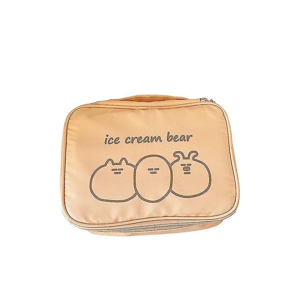 Foto 3 pulgar | Bolso Huoguo  Lienzo Con Estampado De Osos De Dibujos Animados De Gran Capacidad - Venta Internacional.