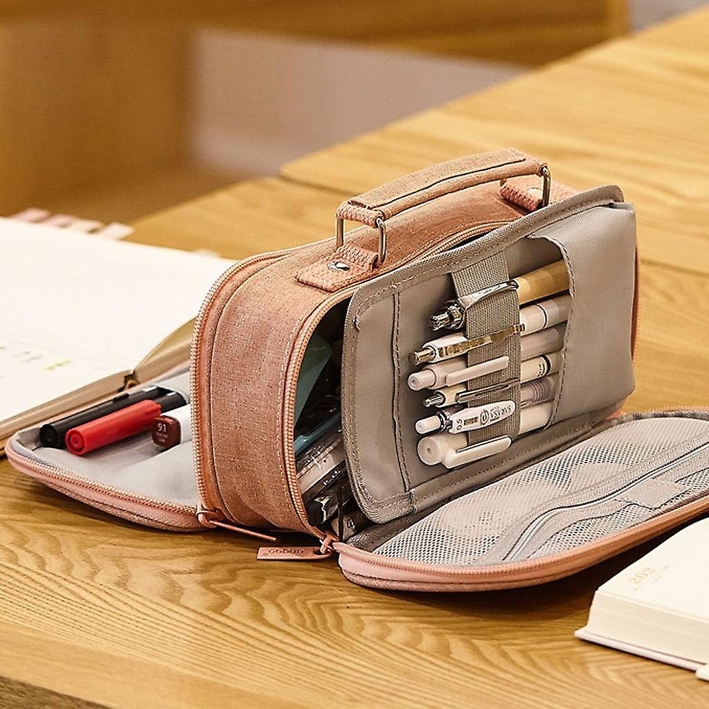 Foto 4 | Estuche Para Lápices Huoguo Creative Canvas  Color Sólido  Gran Capacidad - Venta Internacional.