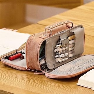 Foto 4 | Estuche Para Lápices Huoguo Creative Canvas Color Sólido Gran Capacidad - Venta Internacional.