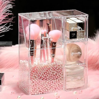 Foto 2 | Organizador De Maquillaje Acrílico Con Recipientes De Almacenamiento Para El Hogar - Venta Internacional.