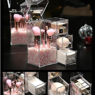 Foto 3 | Organizador De Maquillaje Acrílico Con Recipientes De Almacenamiento Para El Hogar - Venta Internacional.