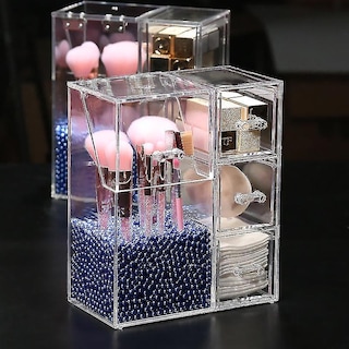 Foto 4 | Organizador De Maquillaje Acrílico Con Recipientes De Almacenamiento Para El Hogar - Venta Internacional.