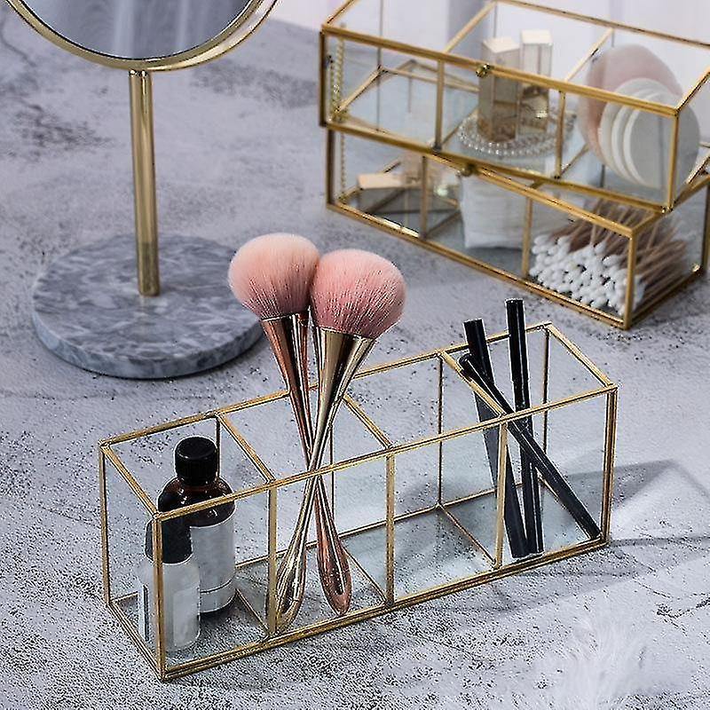 Foto 3 | Estuche Organizador De Maquillaje De Vidrio Transparente Huoguo Storage Containers - Venta Internacional.