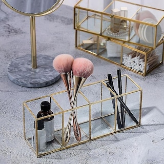 Foto 3 | Estuche Organizador De Maquillaje De Vidrio Transparente Huoguo Storage Containers - Venta Internacional.