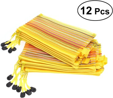 Foto 1 | Estuche Para Lápices Bolsa De Nailon 12 Unidades Rayas Arcoíris - Venta Internacional.