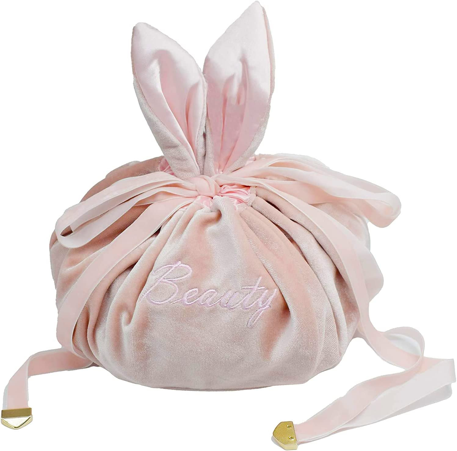 Foto 1 | Bolsa De Maquillaje Huoguo Con Cordón Lazy Travel Cosmetic Rosa - Venta Internacional.