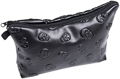 Foto 1 | Bolsa De Cosméticos Huoguo Fashion Calavera Negra Impermeable De Nailon - Venta Internacional.