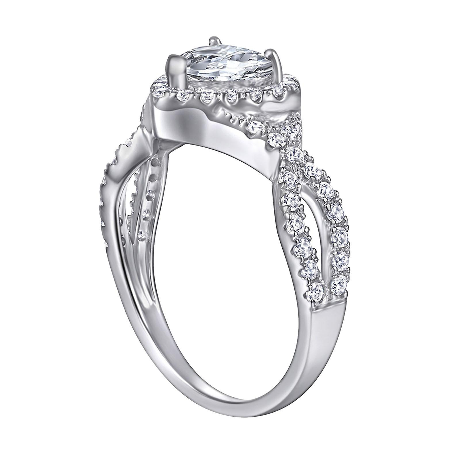 Foto 2 pulgar | Anillo Huoguo Love Diamond Fashion De Aleación En Forma De Corazón - Venta Internacional.