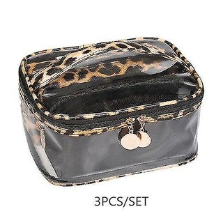 Foto 2 | Set De 3 Bolsas De Aseo Cosméticas Impermeables De Poliuretano Para Mujer - Venta Internacional.