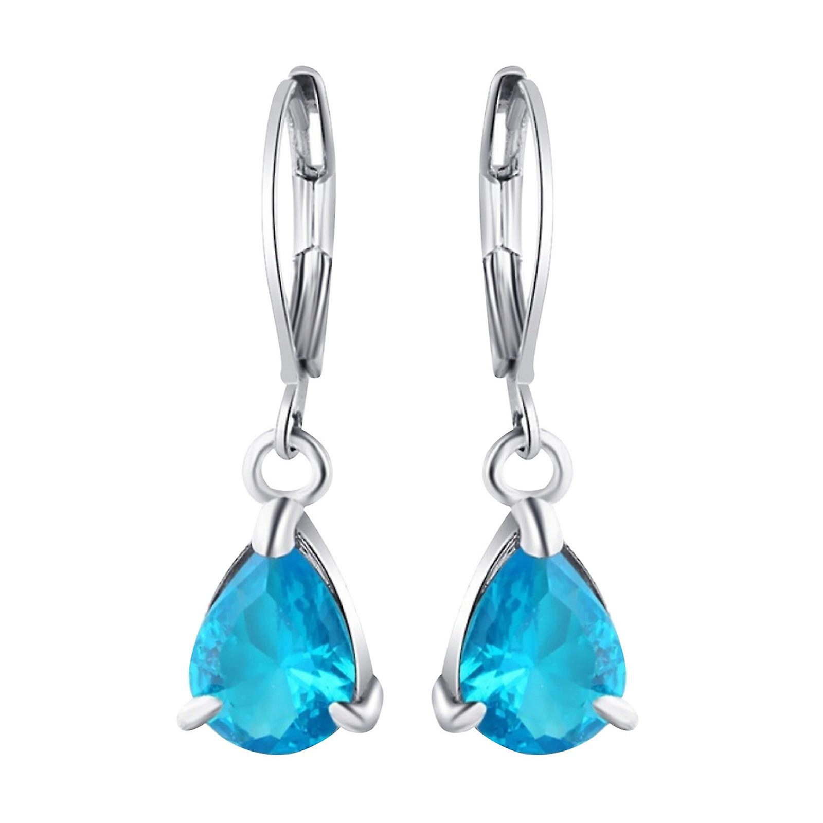 Foto 2 pulgar | Pendientes Huoguo Fashion Con Forma De Gota De Agua Con Forma De Diamante Colorido - Venta Internacional.