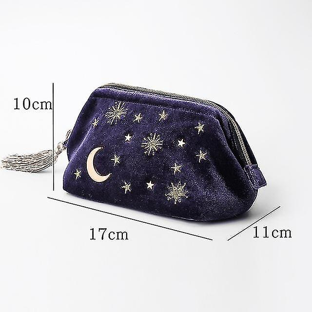 Neceser Cosmético Huoguo De Terciopelo Morado Con Borla - Venta Internacional. $690