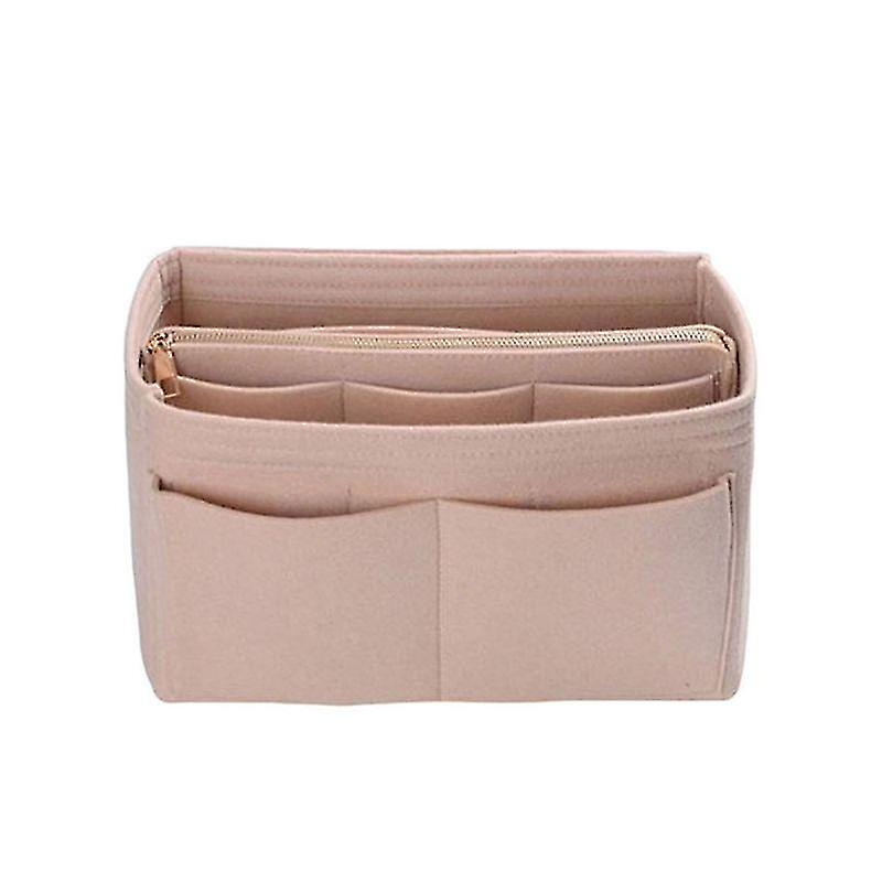Foto 2 pulgar | Organizador De Neceseres Cosméticos Con Inserto De Tela De Fieltro  Color Beige - Venta Internacional.