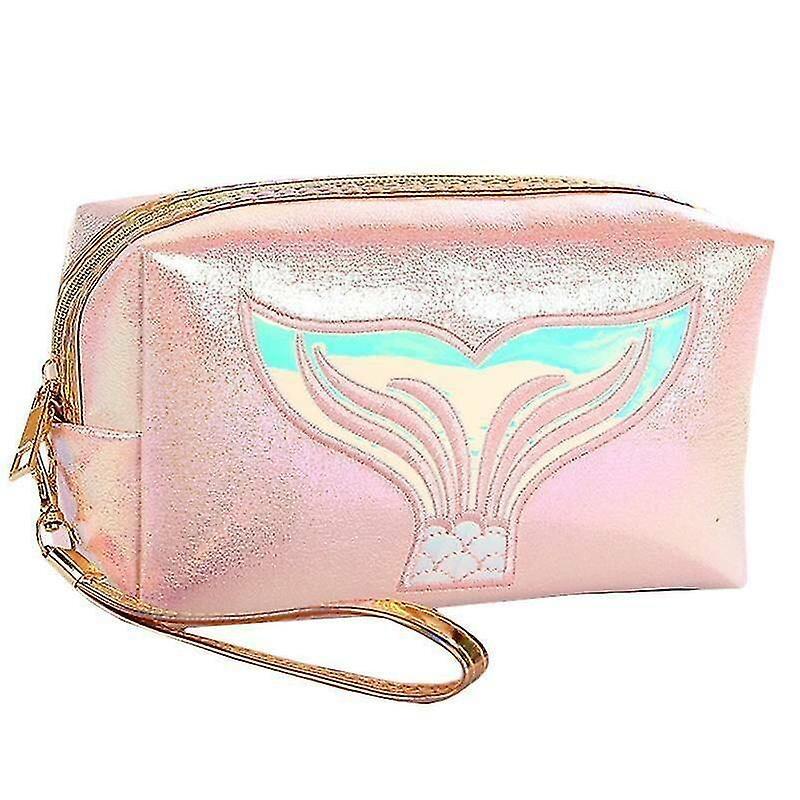 Foto 2 pulgar | Neceser Cosmético Huoguo Fishtail Estuche Para Lápices  Color Rosa Claro - Venta Internacional.