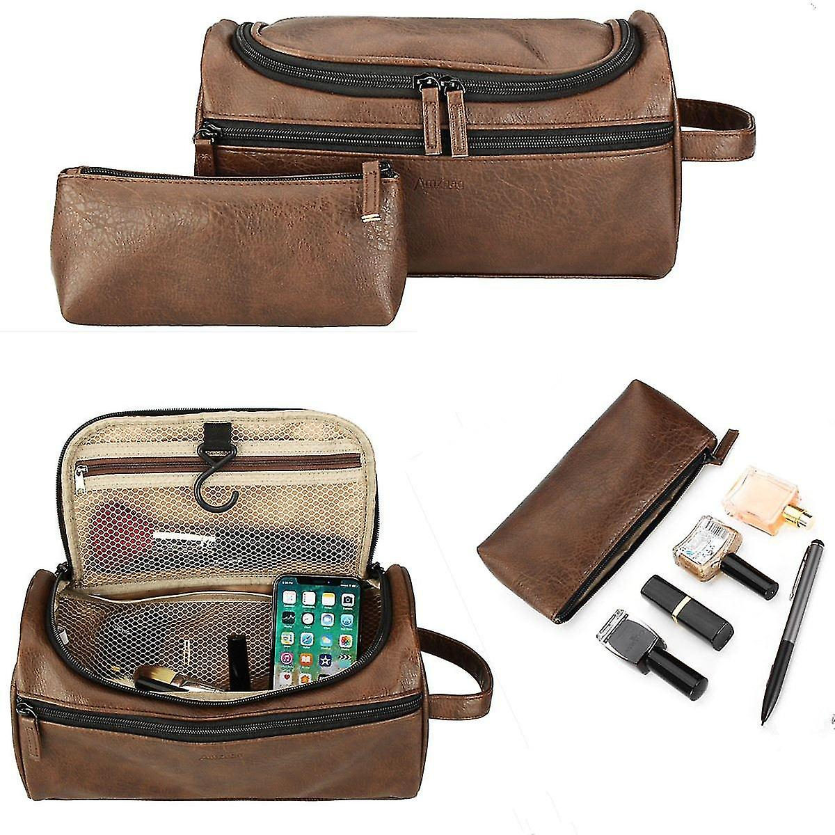 Foto 2 | Neceser Cosmético Huoguo Vintage De Piel Sintética Para Hombre - Venta Internacional.