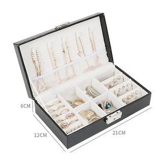 Foto 3 | Neceser Cosmético Huoguo Organizador De Joyas De Piel Sintética - Venta Internacional.