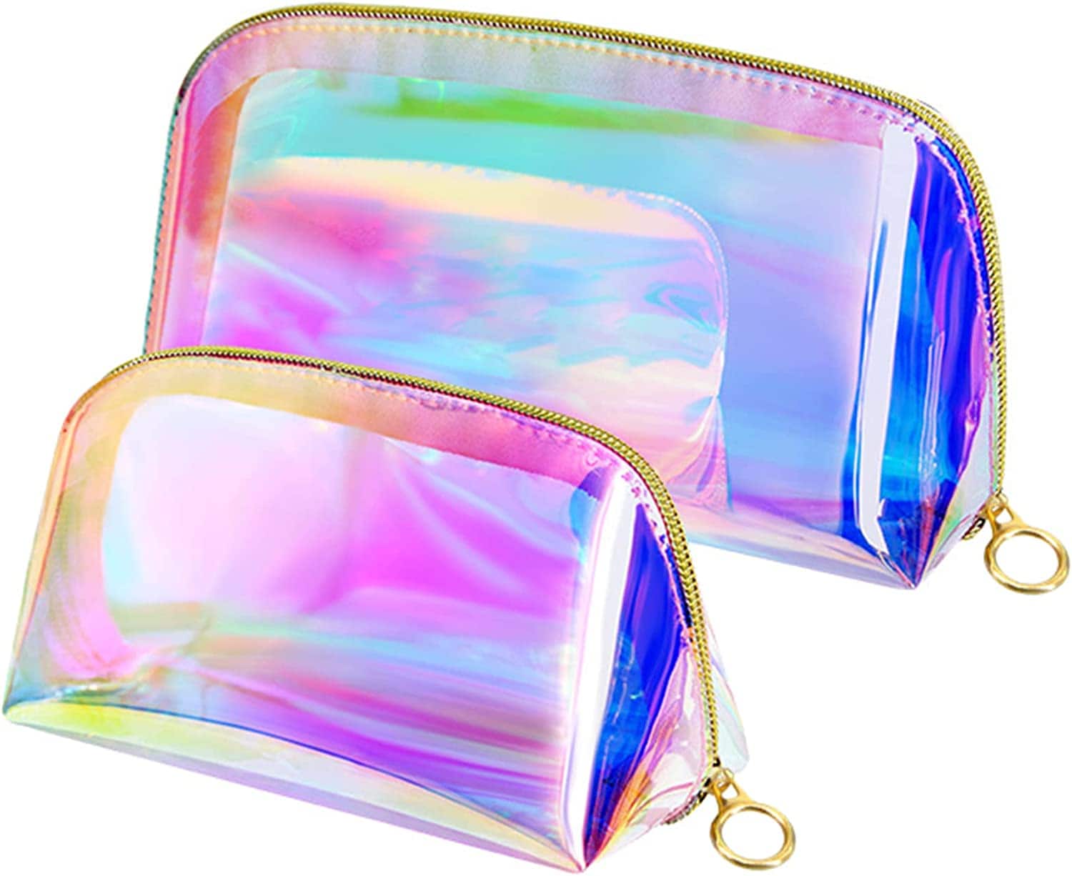 Bolsa De Maquillaje Huoguo De Plástico Holográfico Impermeable Para Mujer - Venta Internacional. $360