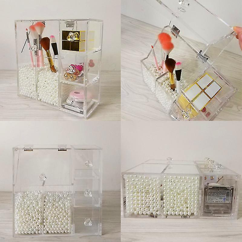 Foto 5 | Organizador De Pinceles De Maquillaje Acrílicos Con 3 Cajones - Venta Internacional.