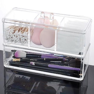 Foto 1 | Contenedores De Almacenamiento Para El Hogar Organizador De Maquillaje De Doble Capa - Venta Internacional.