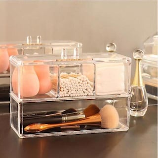 Foto 3 | Contenedores De Almacenamiento Para El Hogar Organizador De Maquillaje De Doble Capa - Venta Internacional.