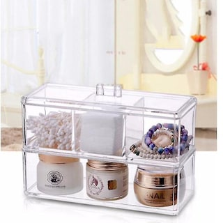 Foto 5 | Contenedores De Almacenamiento Para El Hogar Organizador De Maquillaje De Doble Capa - Venta Internacional.