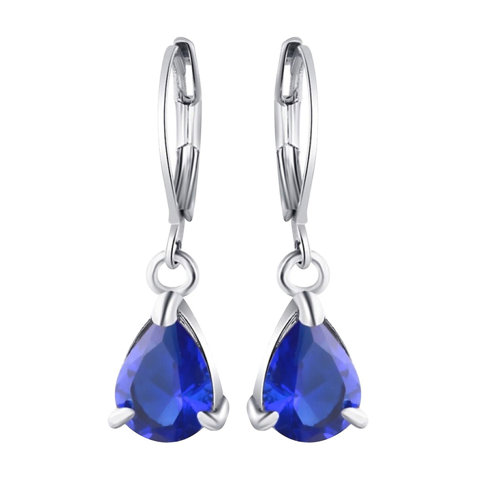 Foto 2 pulgar | Pendientes Huoguo Fashion Con Forma De Gota De Agua Con Forma De Diamante Colorido - Venta Internacional.