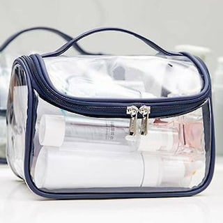 Foto 1 | Bolsas De Aseo Cosméticas Huoguo Portátiles De Pvc Azul Oscuro - Venta Internacional.