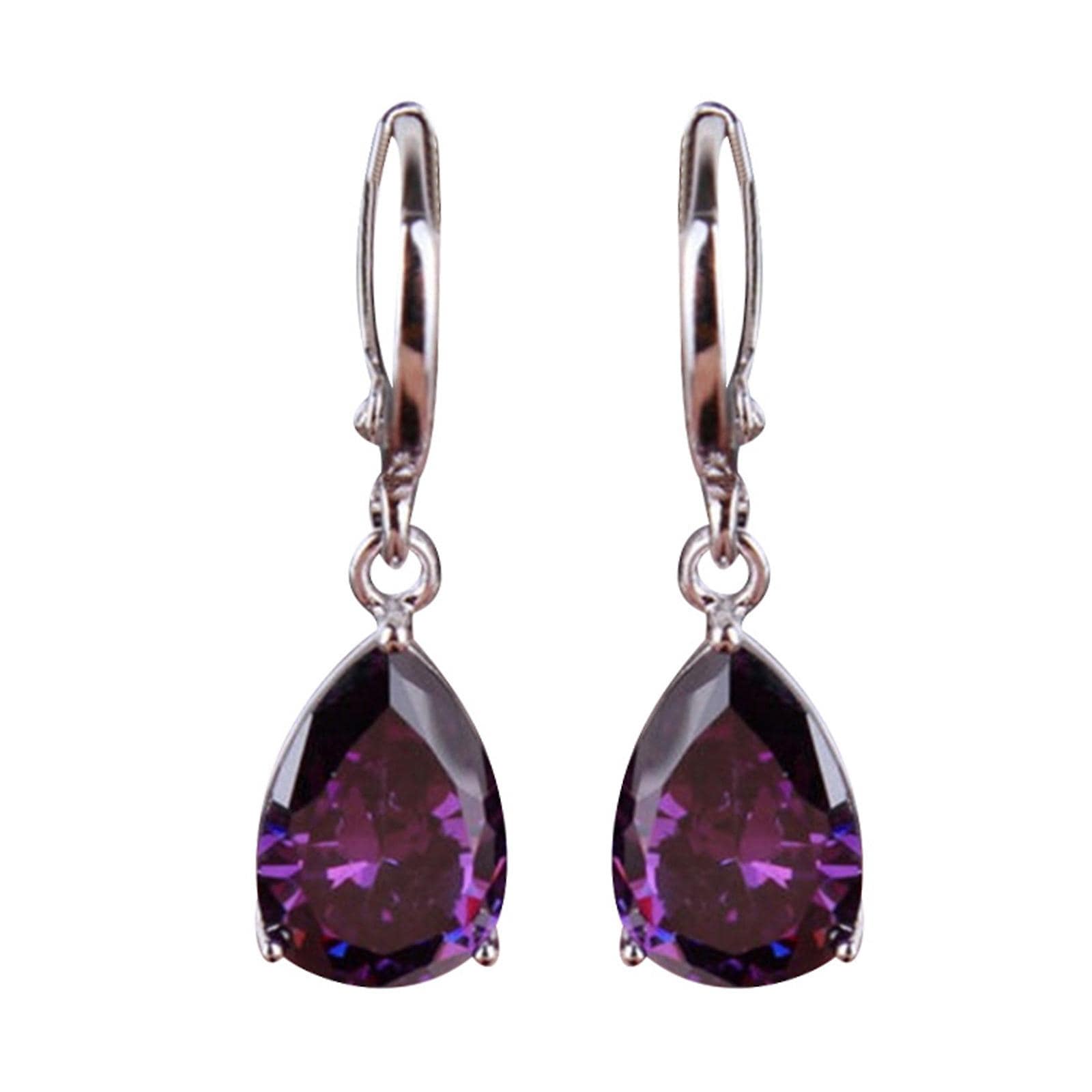 Pendientes Huoguo Fashion Con Forma De Gota De Agua Con Forma De Diamante Colorido - Venta Internacional. $432