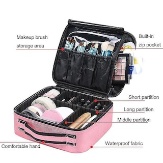Foto 4 | Neceser Cosmético Huoguo Funda De Maquillaje Impermeable Oxford - Venta Internacional.