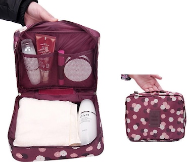 Foto 3 | Estuche De Viaje Maquillaje Maquillaje Tocador Bolsa De Nailon Impermeable - Venta Internacional.