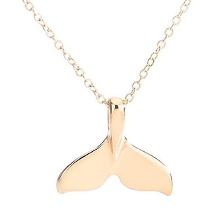 Foto 2 | Collar Huoguo Colgante Náutico Retro Para Mujer Con Forma De Pez Cola De Ballena - Venta Internacional.