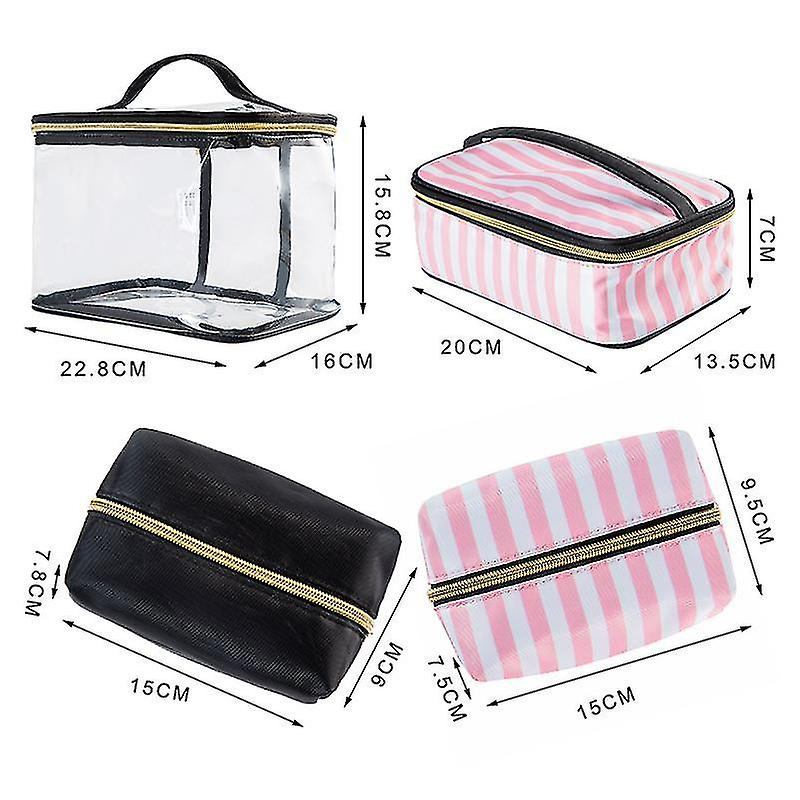Foto 5 pulgar | Set De Bolsas De Aseo Cosmético  4 Piezas  De Piel Sintética Impermeable Para Mujer - Venta Internacional.