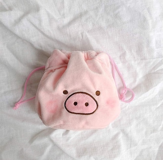 Foto 1 | Bolsa De Maquillaje Huoguo Bonita Bolsa De Mano Con Cordón De Cerdito Esponjoso - Venta Internacional.