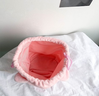 Foto 2 | Bolsa De Maquillaje Huoguo Bonita Bolsa De Mano Con Cordón De Cerdito Esponjoso - Venta Internacional.