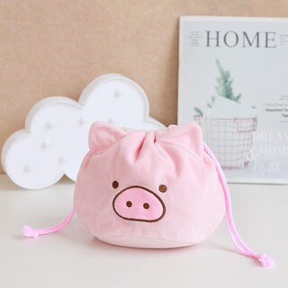 Foto 3 | Bolsa De Maquillaje Huoguo Bonita Bolsa De Mano Con Cordón De Cerdito Esponjoso - Venta Internacional.