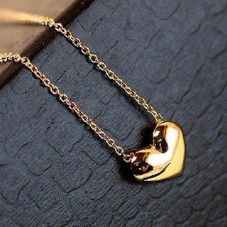 Foto 2 | Collar De Joyería De Moda Con Colgante De Corazón Dorado Huoguo - Venta Internacional.