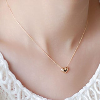 Foto 5 | Collar De Joyería De Moda Con Colgante De Corazón Dorado Huoguo - Venta Internacional.