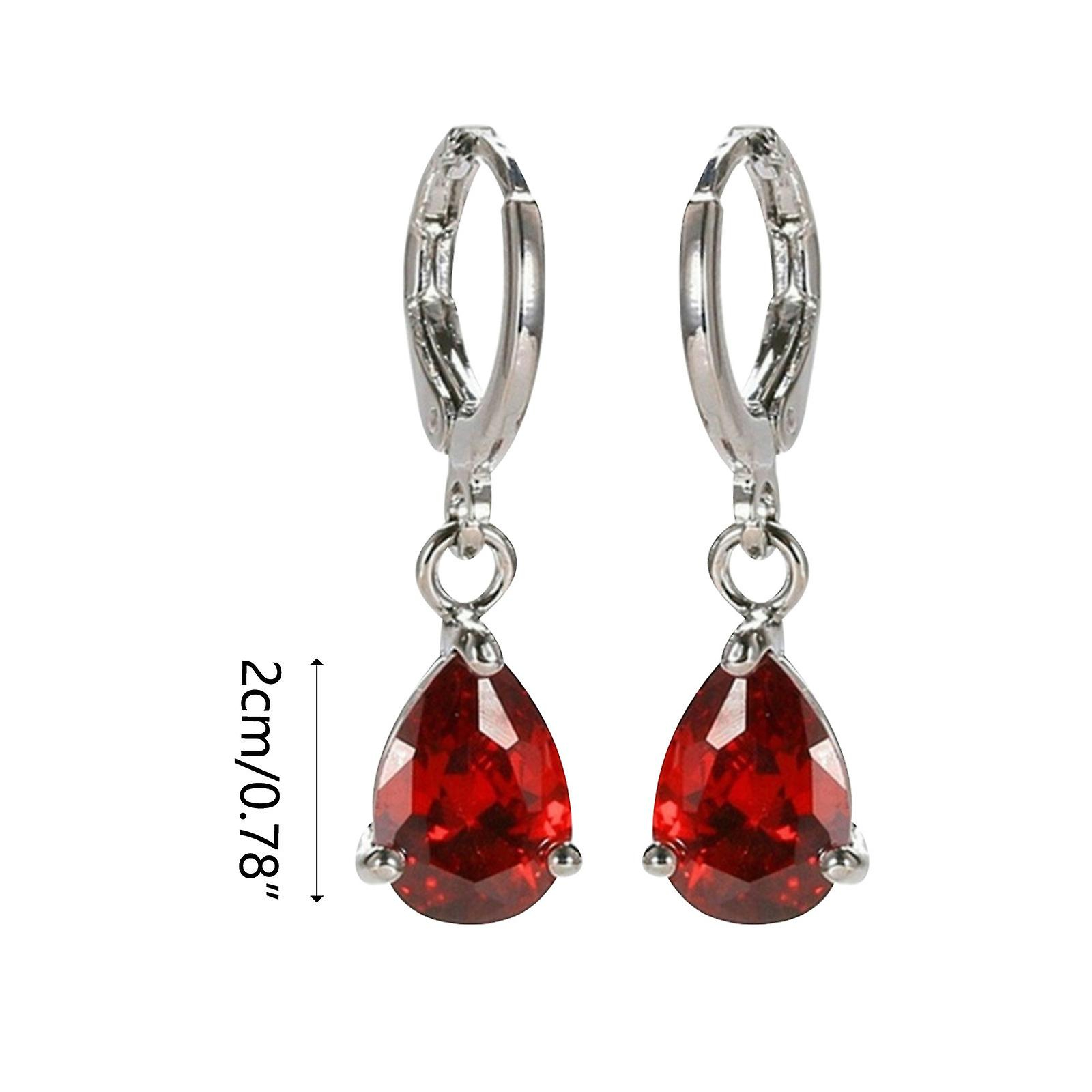 Foto 4 pulgar | Pendientes Huoguo Fashion Con Forma De Gota De Agua Con Forma De Diamante Colorido - Venta Internacional.