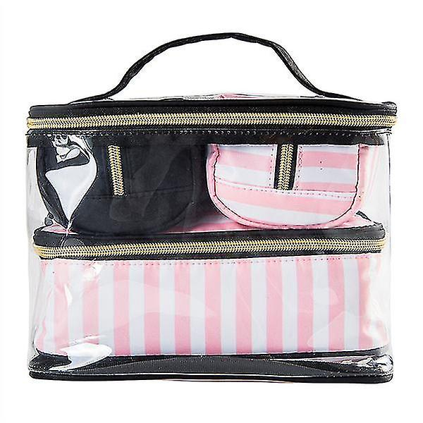 Foto 2 pulgar | Set De Bolsas De Aseo Cosmético  4 Piezas  De Piel Sintética Impermeable Para Mujer - Venta Internacional.